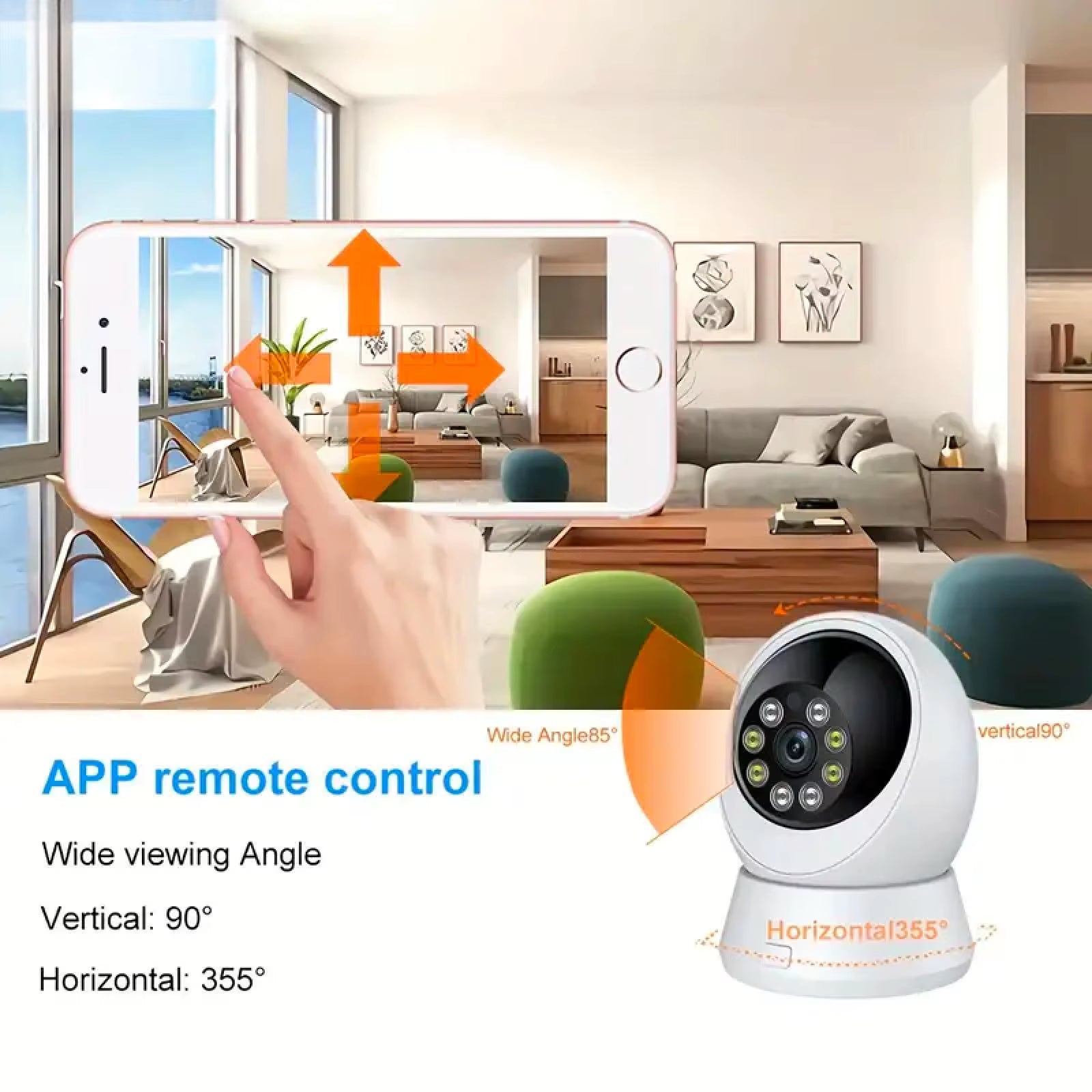 HD Home Security Cameras,Indoor Security Cameras with Night Vision, 2.4Gwi-Fi,Two-Way Talk,Motion Alert,Multiple Storage Options