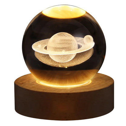 3D Planetary Crystal Night Light