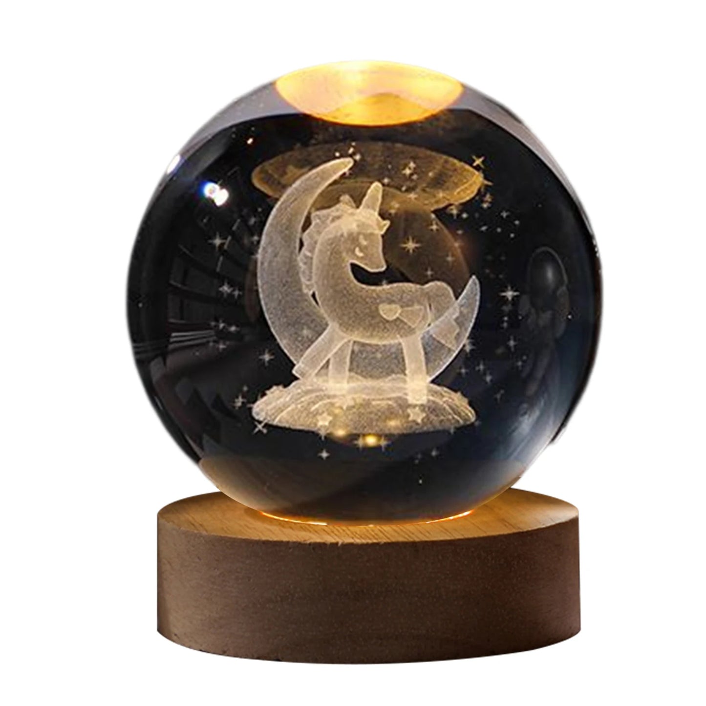 3D Planetary Crystal Night Light