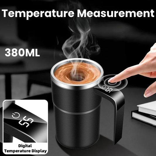 380ML Rechargeable Self-Stirring Mug – Magnetic, Waterproof, BPA-Free