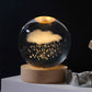 3D Planetary Crystal Night Light