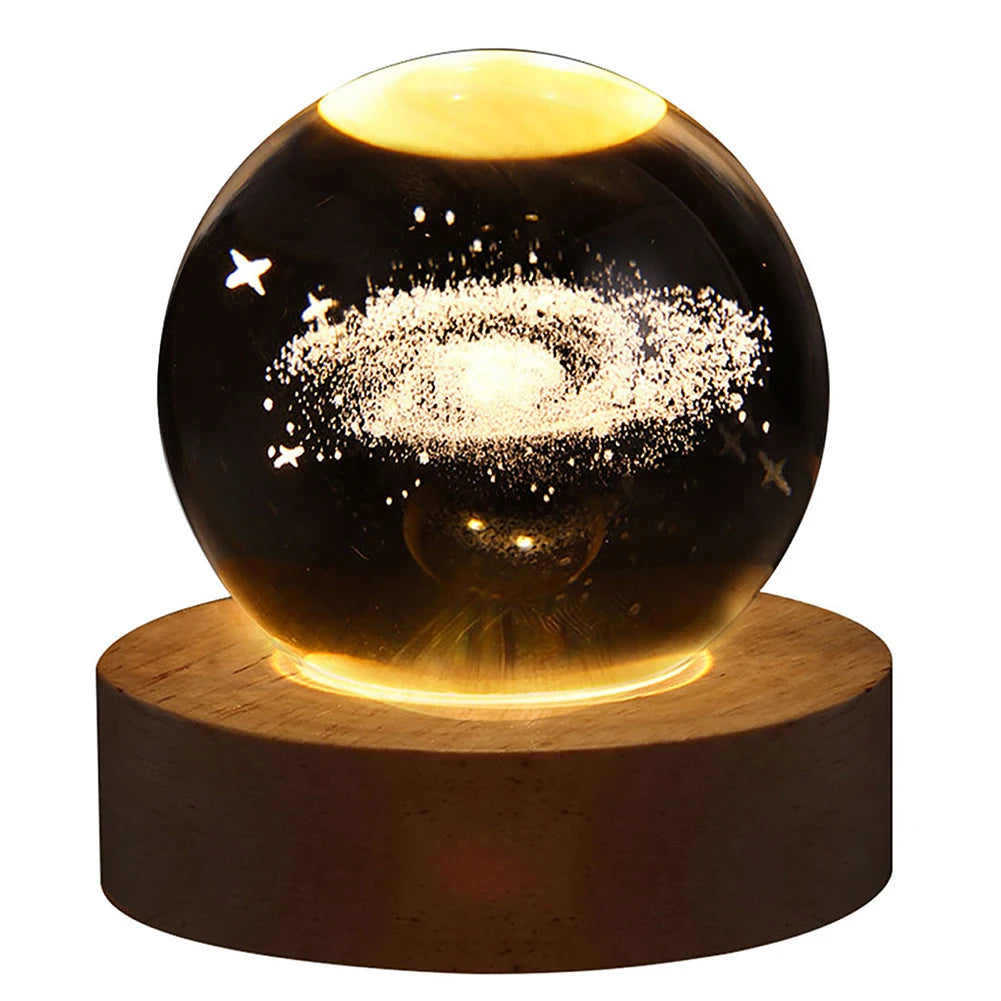 3D Planetary Crystal Night Light
