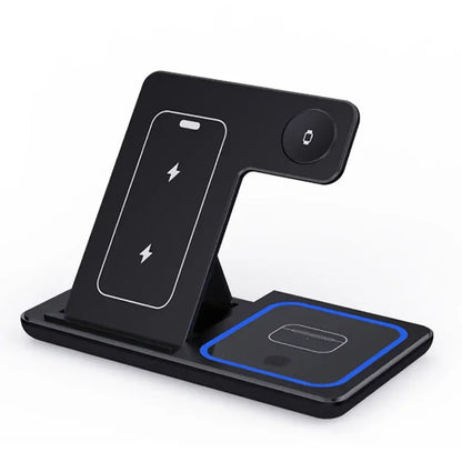 3-in-1 Foldable Wireless Fast Charger Station for iPhone & Apple Watch