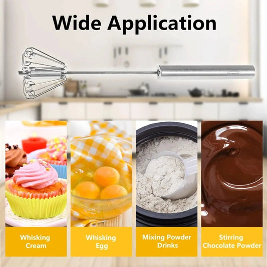 Stainless Steel Semi-Automatic Hand Whisk
