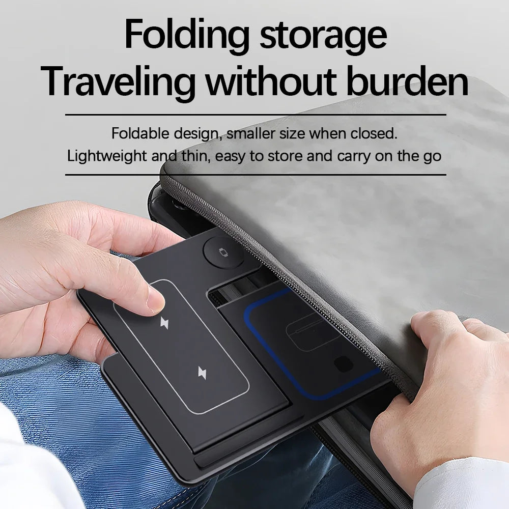 3-in-1 Foldable Wireless Fast Charger Station for iPhone & Apple Watch