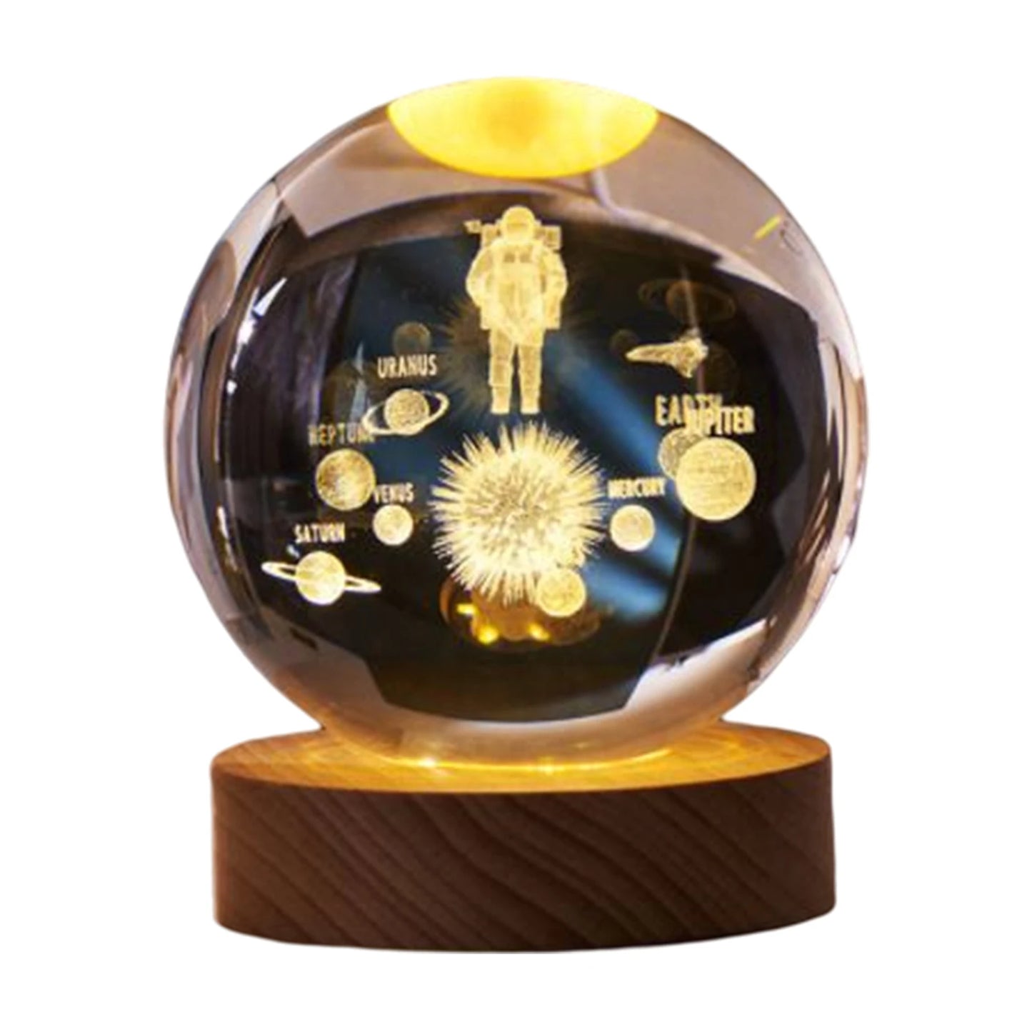 3D Planetary Crystal Night Light