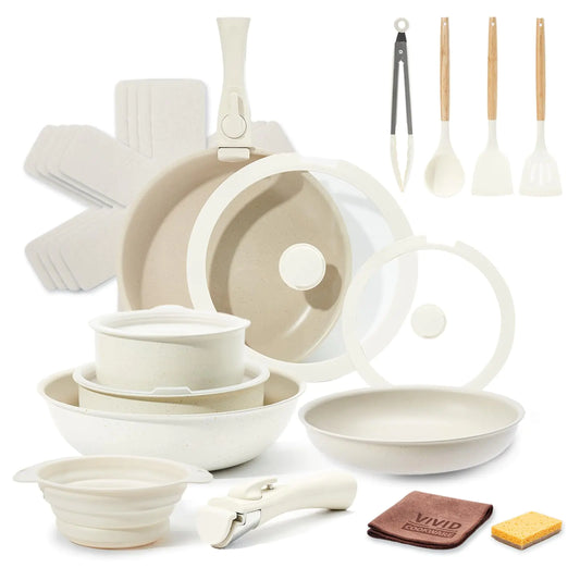 VIVIDCOOKWARE 22pcs Pots and Pans Set